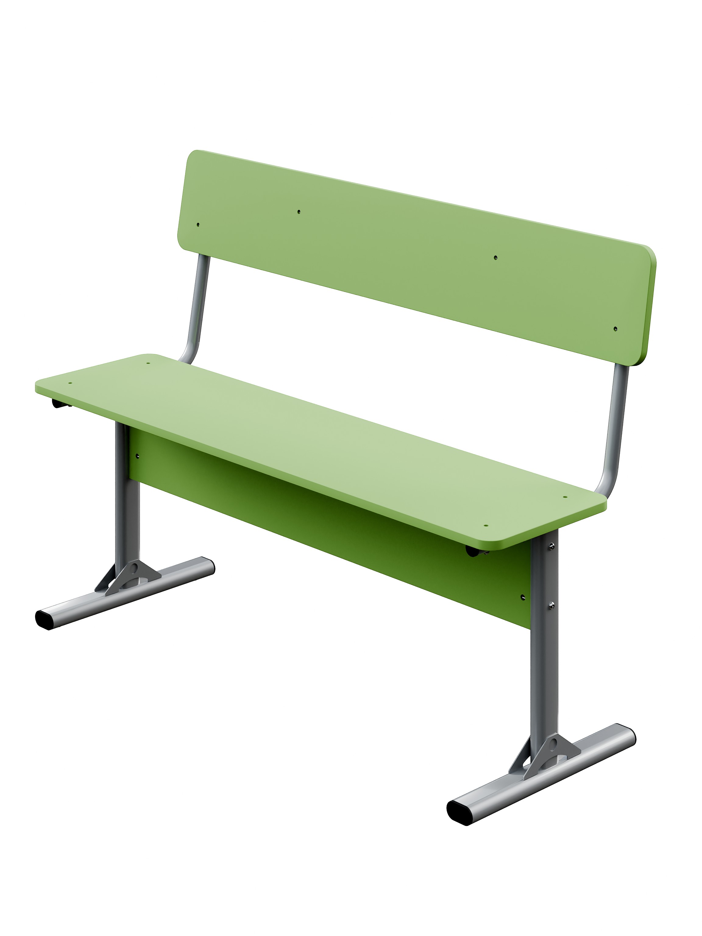 Лава двомісна на плоскоовальній трубі зі спинкою 1200х300х460 (850), ДСП МЕБЛІ-ТЕХНОСТИЛЬ (7731)